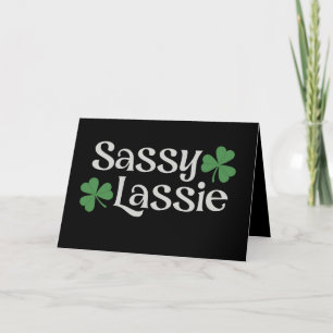 Cartão De Agradecimento Sassy Lassie Dia de São Patrício Garota Irlandesa 