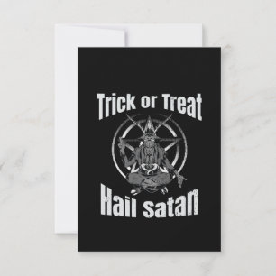 Cartão De Agradecimento Satã de granizo Pentagram Goat Halloween