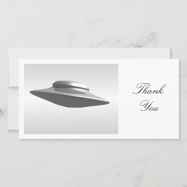 Cartão De Agradecimento Saucer Voador - Obrigado (Frente)