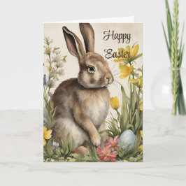 Cartão De Agradecimento Saudação Floral de Páscoa