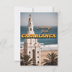Cartão De Agradecimento Saudações de Casablanca