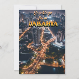 Cartão De Agradecimento Saudações de Jacarta Indonésia