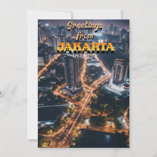 Cartão De Agradecimento Saudações de Jacarta Indonésia