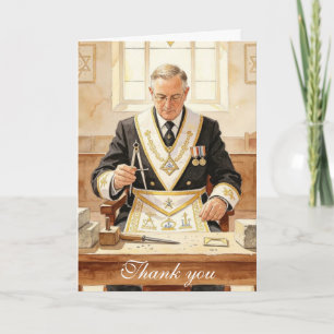 Cartão De Agradecimento Saudações Fraternais Aniversário Maçom Freemason