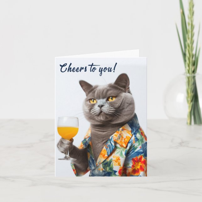 Cartão De Agradecimento Saúde Para Você Fazer Parabéns De Aniversário (Frente)