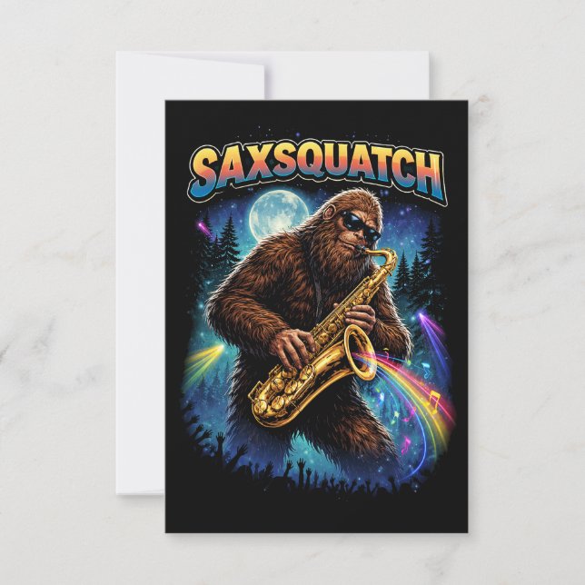 Cartão De Agradecimento Saxsquatch (Frente)