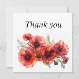 Cartão De Agradecimento Scarlet Serenade Petal