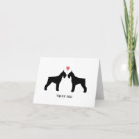 Schnauzers gigantes que Wedding o obrigado você