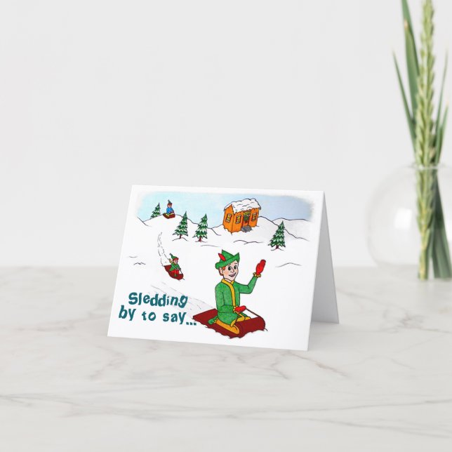 Cartão De Agradecimento Scooter the Elf Christmas Card (Frente)