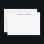 Cartão De Agradecimento Script Formal Preto Minimalista Moderno<br><div class="desc">Cartões de agradecimentos de Tipografia de Script Formal Preto Mínimo Moderno e Preto</div>