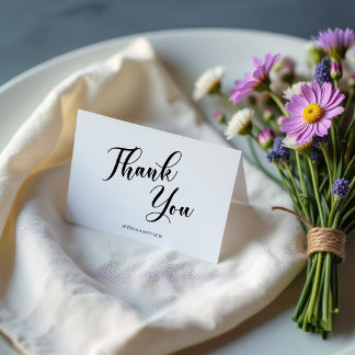 Cartão De Agradecimento Script Thank Card for Couples