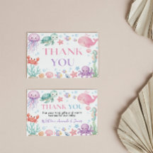 Cartão de Agradecimento Sea You Soon Baby Shower