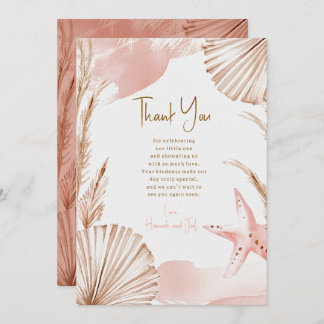 Cartão De Agradecimento Sea You Soon Baby Thank You Card | Coastal Boho