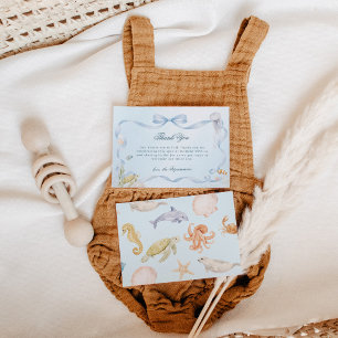 Cartão De Agradecimento Sea You Soon Rococo Baby Shower