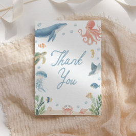Cartão De Agradecimento Sea You Soon Under the Sea Baby Shower