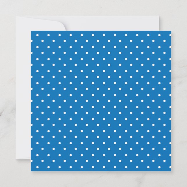 Cartão De Agradecimento Seamless blue background polka dot pattern  (Frente)