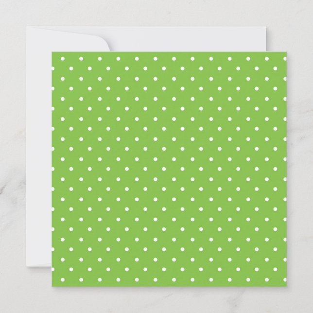 Cartão De Agradecimento Seamless  bright lime polka dot pattern  (Frente)