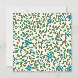 Cartão De Agradecimento Seamless floral pattern on beige background