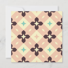 Cartão De Agradecimento Seamless geometric floral  pattern