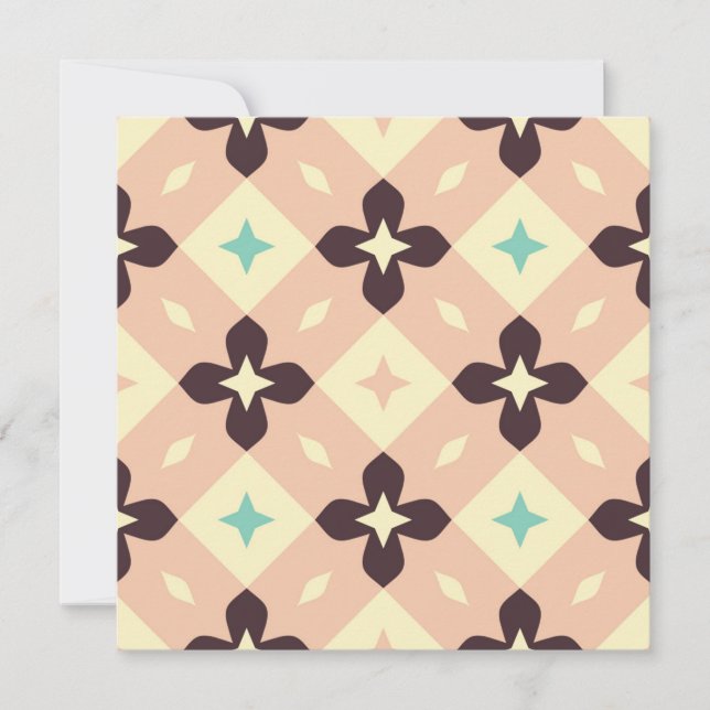 Cartão De Agradecimento Seamless geometric floral  pattern (Frente)