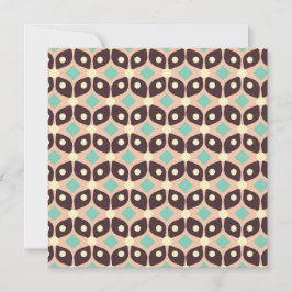 Cartão De Agradecimento Seamless geometric pattern in dark brown leaf 