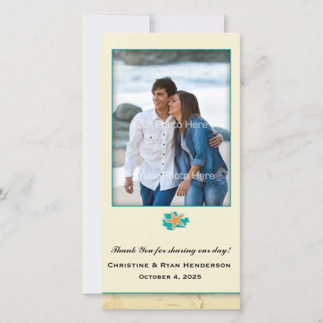 Cartão De Agradecimento Seashell Beach (Frente)