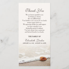 Cartão De Agradecimento Seashell no obrigado da simpatia da praia | você