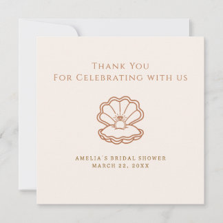 Cartão De Agradecimento Seashells and Wedding Bells Thank You Note