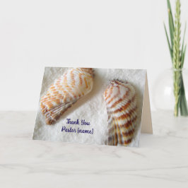 Cartão De Agradecimento Seashells in Sand Pastor Clergy Thank You