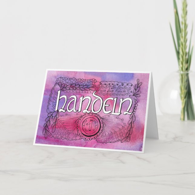 Cartão De Agradecimento Sechste Regel der Gelassenheit – HANDELN Faltkarte (Frente)