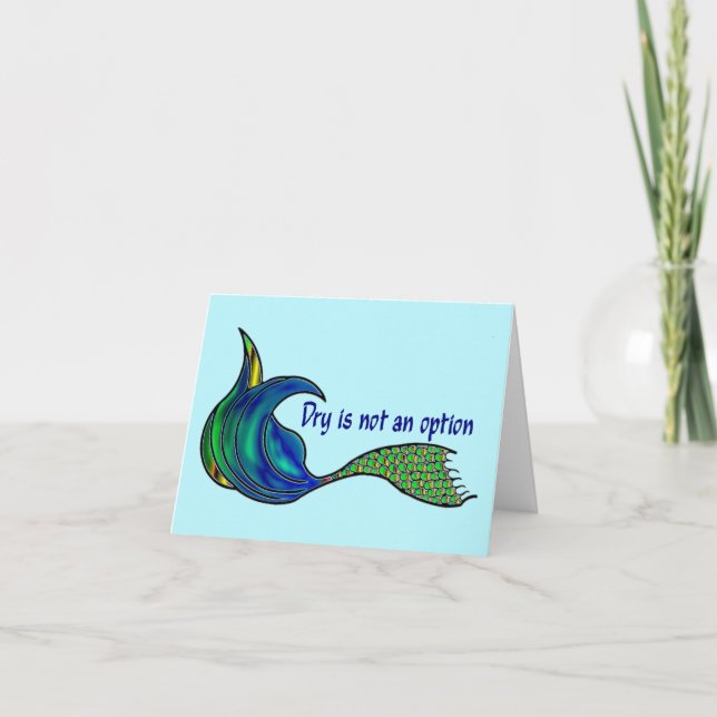 Cartão De Agradecimento Seco não é uma opção vívida verde em uma placa de  (Frente)