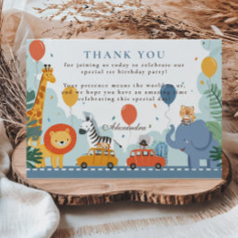 Cartão De Agradecimento Segundo aniversário De Carro Safari Race