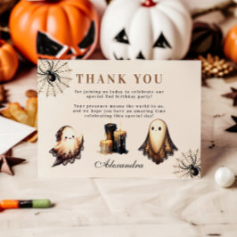 Cartão De Agradecimento Segundo aniversário de Dia das Bruxas Vintage Goth