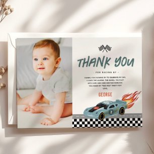 Cartão De Agradecimento Segundo aniversário Rápido De Carro De Fotografia 