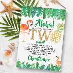 Cartão De Agradecimento Segundo aniversário Tropical Summer Beach Luau Boy<br><div class="desc">Diga obrigado seu estilo com este segundo aniversário de tendências,  obrigado cartas. A formulação modelo é fácil de personalizar e sua família e amigos ficarão entusiasmados quando receberem esse obrigado fabuloso.</div>