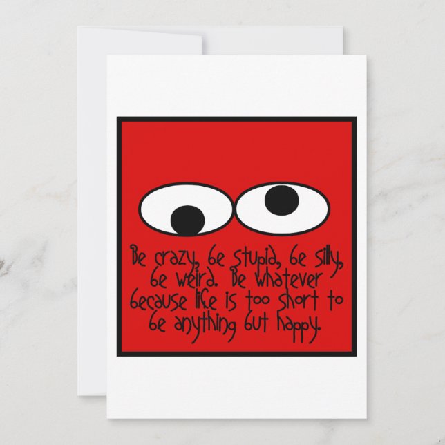 Cartão De Agradecimento Seja estranho (Frente)