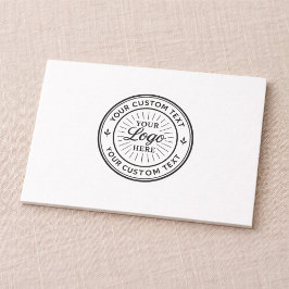 Cartão De Agradecimento Selo de Marca Personalizada para Negócios