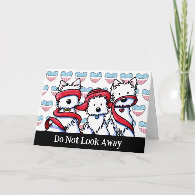 Cartão De Agradecimento Sem placa Westies Mau (Frente)