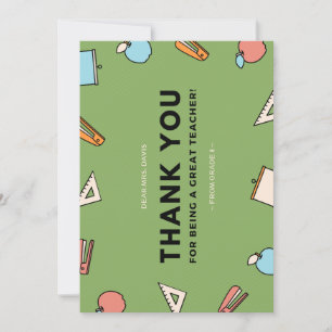 Cartão De Agradecimento Semana de Apreciação de Professores de Excelente