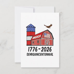 Cartão De Agradecimento Semiquinentenário dos EUA 250º Aniversário 1776-20