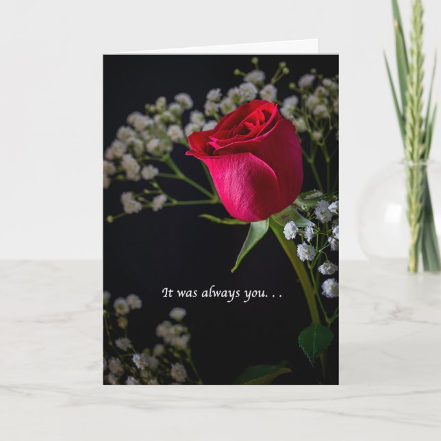 Cartão De Agradecimento Sempre Foi Você Rosa (Frente)