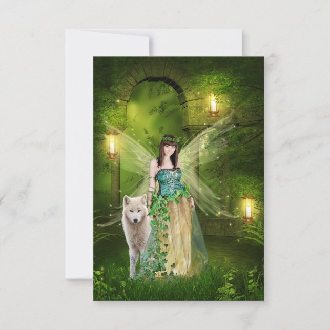 Cartão De Agradecimento Senhora dos lobos (Frente)