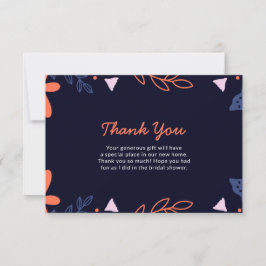 Cartão De Agradecimento Senhorita para a Sra. Chá de panela