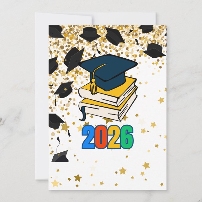 Cartão De Agradecimento Senior 2026 Graduation Graphic - Educational  (Frente)