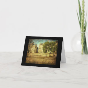 Cartão De Agradecimento Sentado ao longo do Sena com Kristin