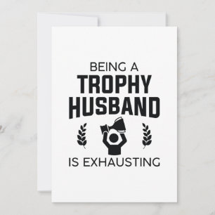 Cartão De Agradecimento Ser Um Marido De Troféus Está Escaindo