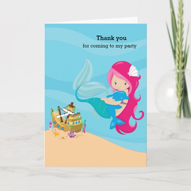 Cartão De Agradecimento Sereia (Frente)
