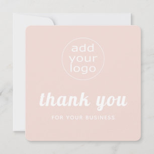 Cartão De Agradecimento Seu logotipo obrigado por seu negócio 