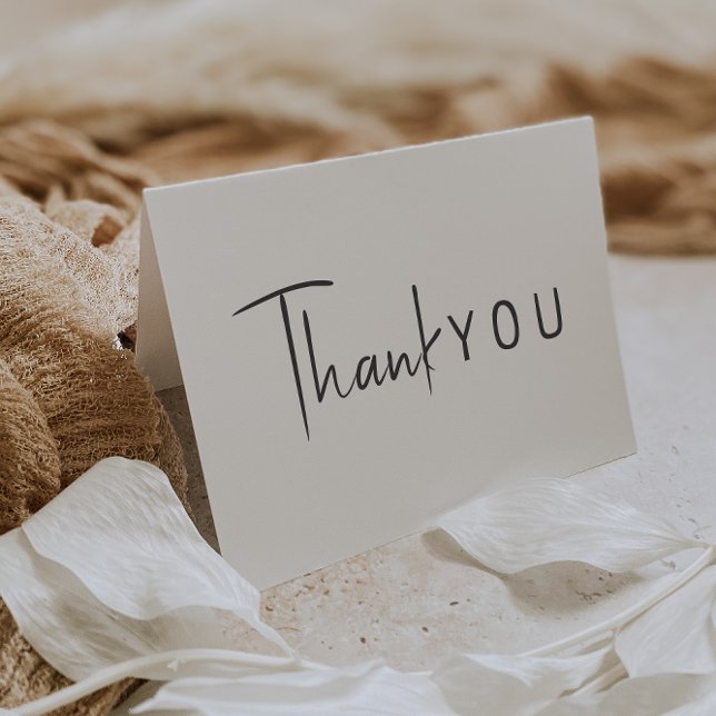 Cartão De Agradecimento Sexo Minimalista Neutro (Criador carregado)