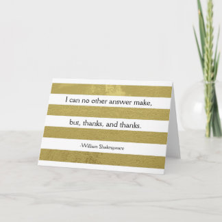 Cartão De Agradecimento Shakespeare Thank You Card